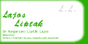 lajos liptak business card